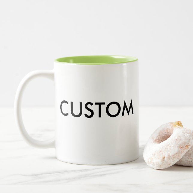 Kundenspezifische Zwei-Ton 11oz Tasse - LIMONES (Mit Donut)