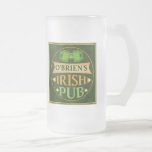 Kundenspezifischen St Patrick irische Mattglas Bierglas
