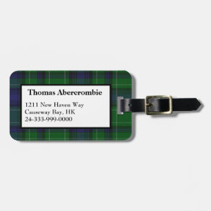 Kundenspezifischer Abercrombie Tartan-karierter Gepäckanhänger