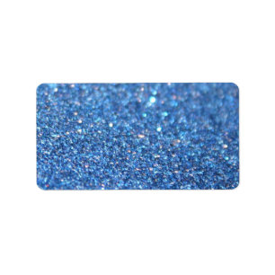 Kundenspezifischer Aufkleber - blaues Glit toll Adressaufkleber