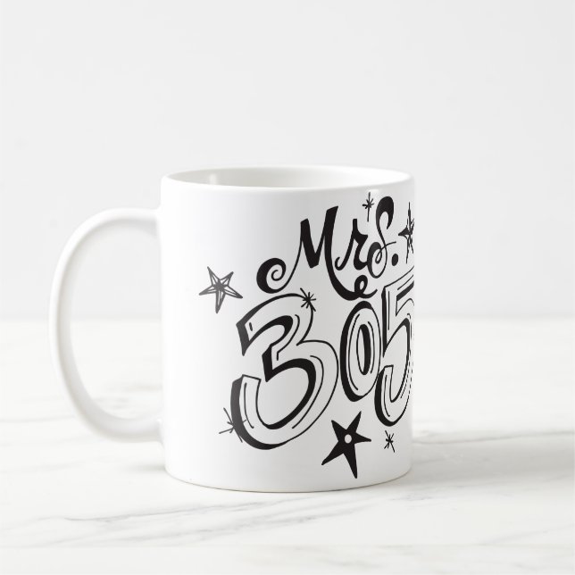 Kundenspezifischer Auftrag - "Frau 305" Kaffeetasse (Links)