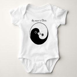 Kundenspezifischer Babybodysuit Yin Yang Entwurf Baby Strampler