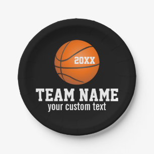 Kundenspezifischer Basketball-Spieler u. Team Pappteller