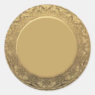 Kundenspezifischer Blickwinkel von Goldfolien Runder Aufkleber