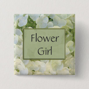 Kundenspezifischer Blumen-Mädchen-Knopf - Button