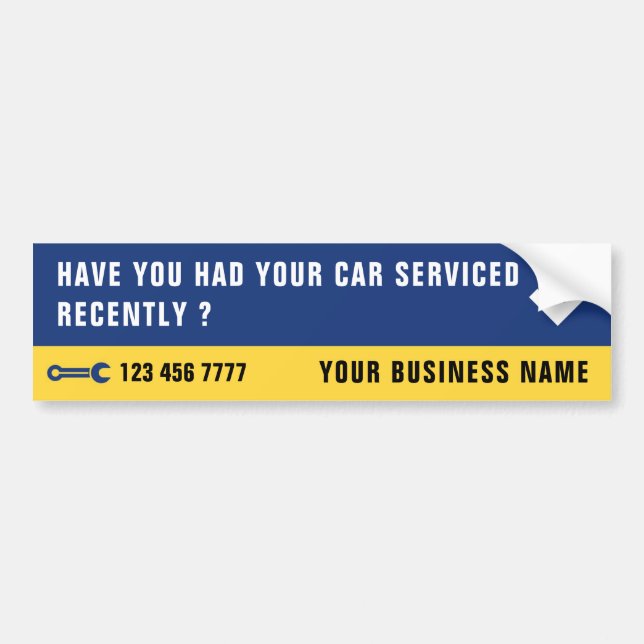 Kundenspezifischer Business Service Autoaufkleber (Vorne)