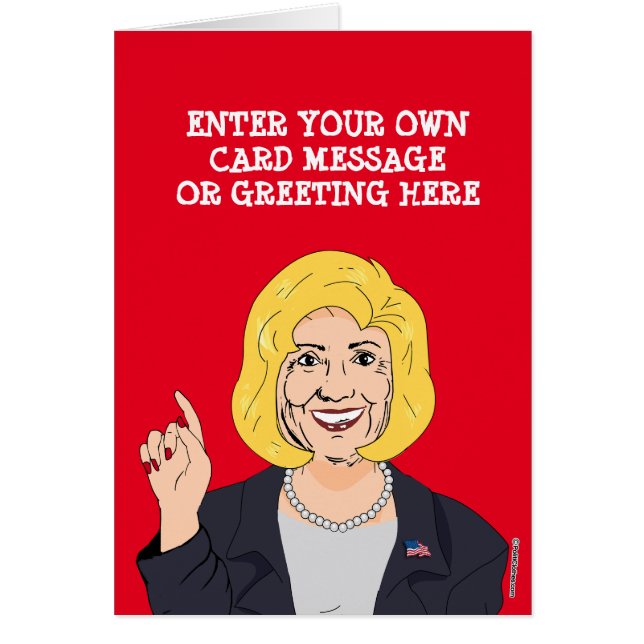 Kundenspezifischer Cartoon Hillary Clinton (Vorne)