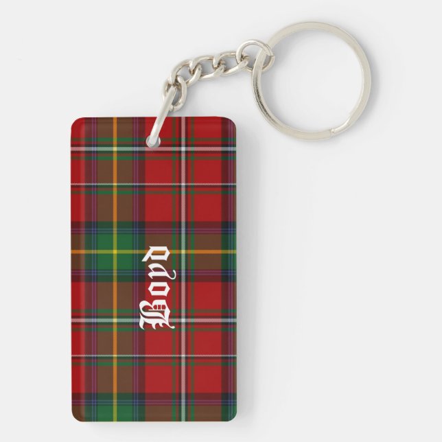 Kundenspezifischer Clan Boyd Tartan-karierte Schlüsselanhänger (Rückseite)