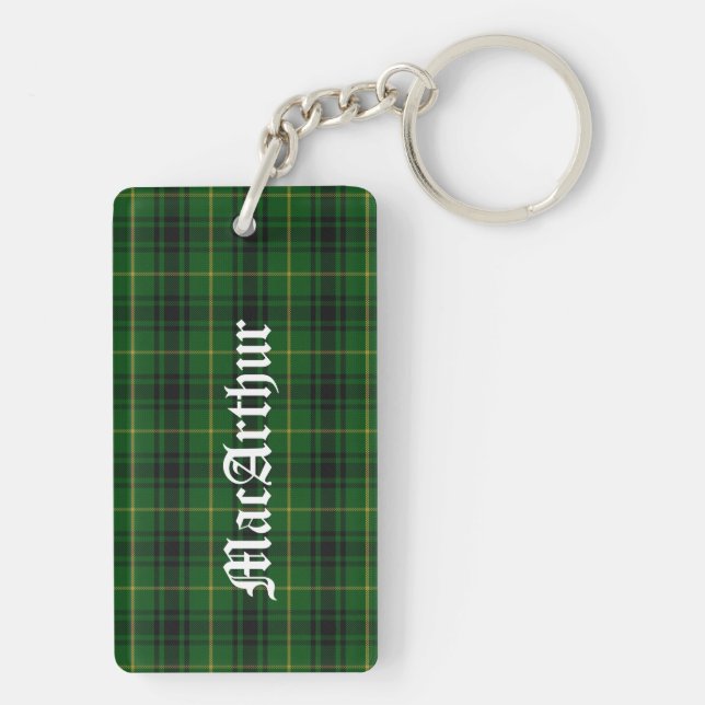 Kundenspezifischer Clan MacArthur Tartan-karierte Schlüsselanhänger (Rückseite)