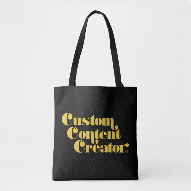 Kundenspezifischer Content-Creator - Yellow Retro  Tasche (Vorderseite)
