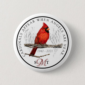 Kundenspezifischer Erinnerungsinitialen-Kardinal Button