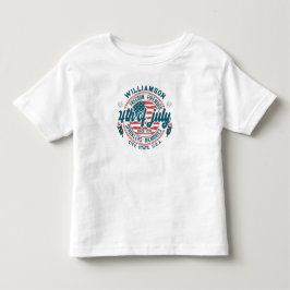 Kundenspezifischer Familienname Staat Lage 4. Juli Kleinkind T-shirt