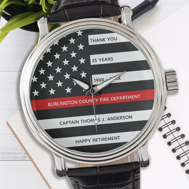 Kundenspezifischer Feuerwehrdienst Feuerwehrruhest Armbanduhr (Von Creator hochgeladen)