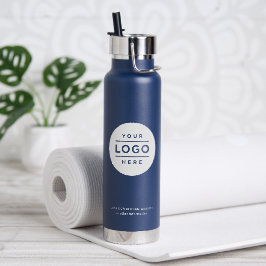 Kundenspezifischer Firmenname und Logo-Navy-Marken Trinkflasche