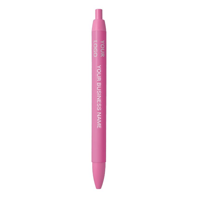 Kundenspezifischer Firmenname und Logo - Rosa mode Kugelschreiber (Vorderseite Vertikal)