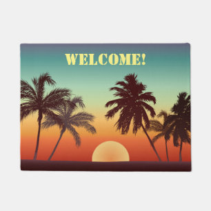 Kundenspezifischer Florida-Sonnenuntergang Fußmatte