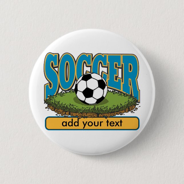 Kundenspezifischer Fußball addiert Text Button (Vorderseite)