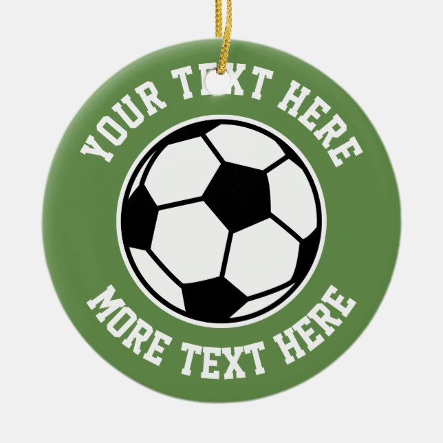 Kundenspezifischer Fußball trägt Keramik Ornament (Vorne)