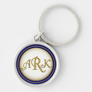 Kundenspezifischer Goldmonogramm-Schlüsselanhäng Schlüsselanhänger