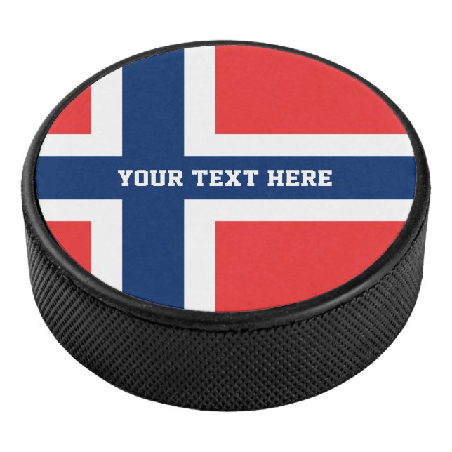 Kundenspezifischer Hockey-Puck Norwegen-Flagge Eishockey Puck (3/4)