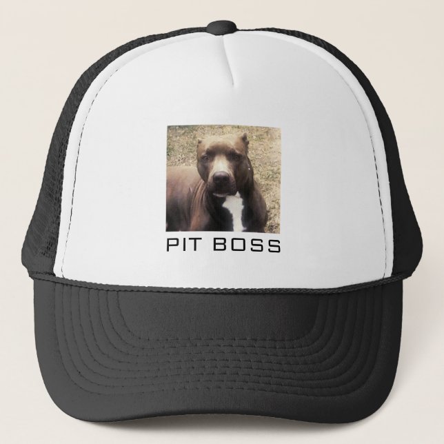 Kundenspezifischer HundeFoto Pitbull Truckerkappe (Vorderseite)