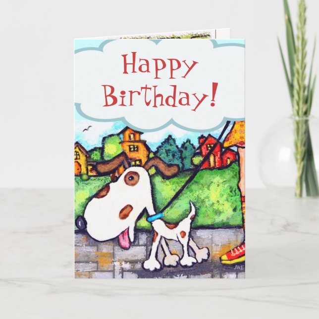 Kundenspezifischer Hundegeburtstag Karte (Vorderseite)