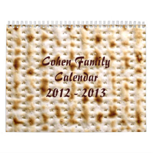 KUNDENSPEZIFISCHER jüdischer Matzo-Wandkalender Kalender