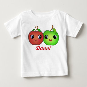 Kundenspezifischer Kawaii Apple Baby T-shirt