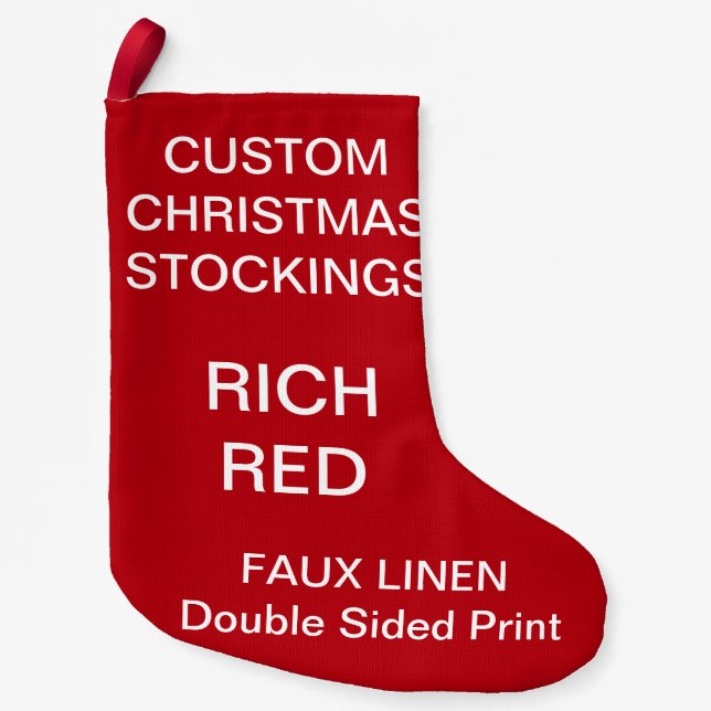 Kundenspezifischer kundengerechter KLEINER ROTER Kleiner Weihnachtsstrumpf (Vorderseite)