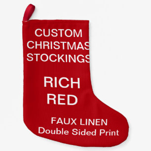 Kundenspezifischer kundengerechter KLEINER ROTER Weihnachtsstrumpf