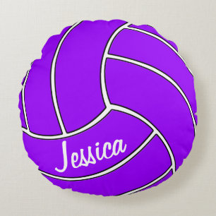 Kundenspezifischer lila Volleyball-rundes Kissen