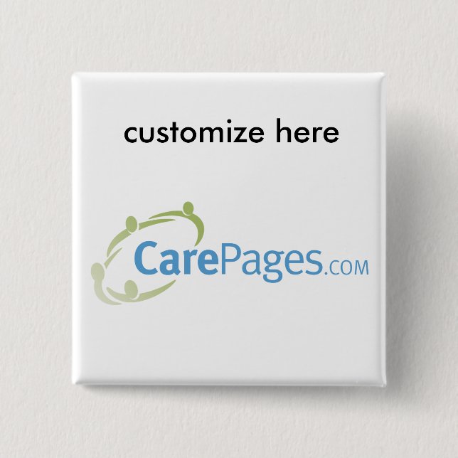 kundenspezifischer Logo-Magnet CarePages.com Button (Vorderseite)