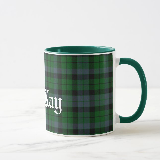 Kundenspezifischer MacKay schottischer ClanTartan Tasse (Rechts)