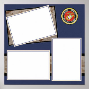 Kundenspezifischer Marinekorps-Foto-Entwurf Poster
