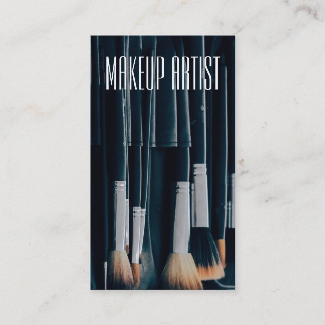 Kundenspezifischer Maskenbildner mit Bürsten im Visitenkarte (Vorderseite)