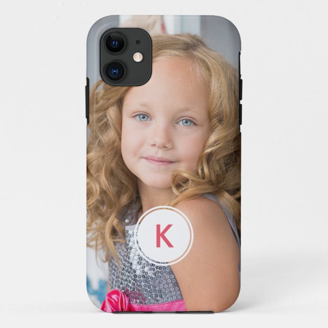 Kundenspezifischer Monogramm-Kreis-personalisierte Case-Mate iPhone Hülle (Rückseite)