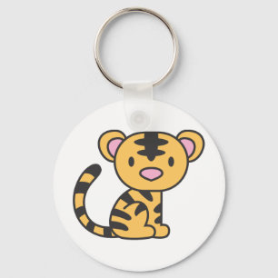 Kundenspezifischer niedlicher Baby-Tiger, der sich Schlüsselanhänger