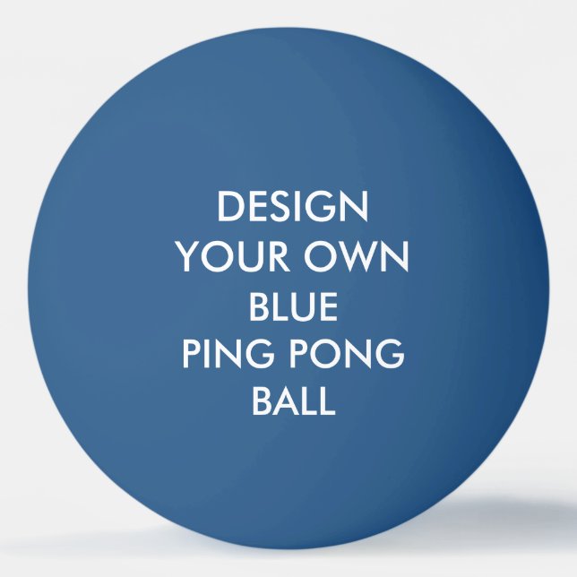 Kundenspezifischer personalisierter BLAUER Ping Tischtennisball (Vorderseite)