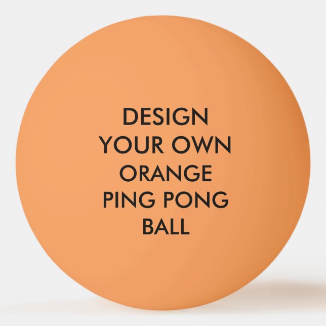 Kundenspezifischer personalisierter ORANGE Ping Tischtennisball (Vorderseite)