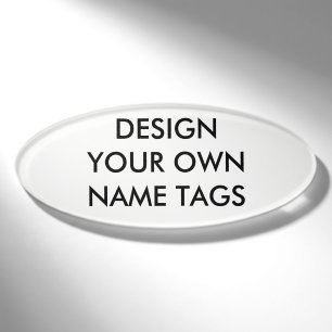Kundenspezifischer personalisierter ovaler namenschild