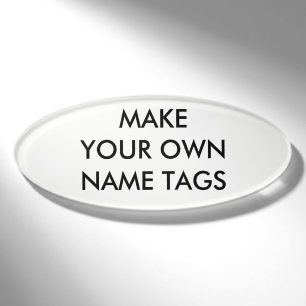 Kundenspezifischer personalisierter ovaler namenschild