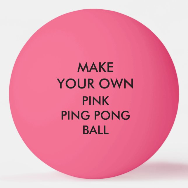 Kundenspezifischer personalisierter ROSA Ping Pong Tischtennisball (Vorderseite)