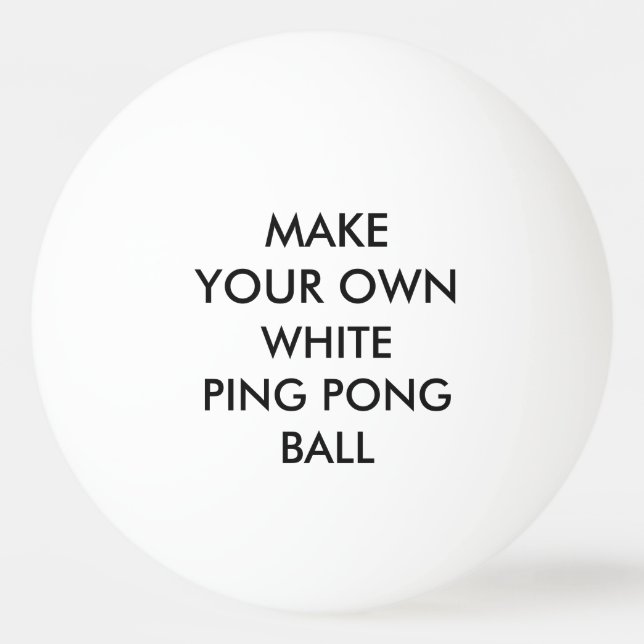 Kundenspezifischer personalisierter WEISSER Ping Tischtennisball (Vorderseite)