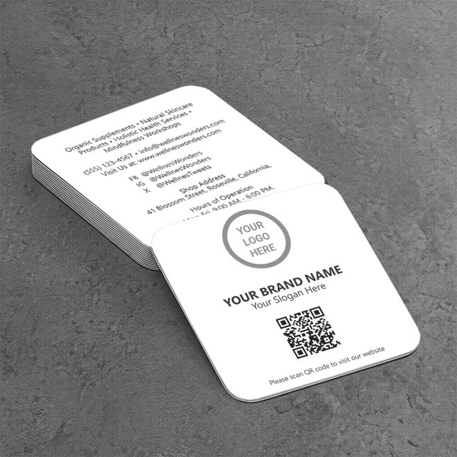 Kundenspezifischer QR-Code für Kleinunternehmen Quadratische Visitenkarte (Von Creator hochgeladen)