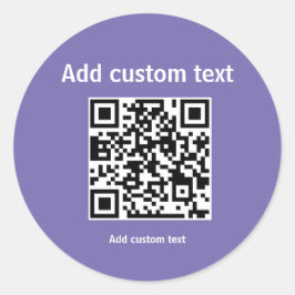 kundenspezifischer QR-Code personalisierter Websit Runder Aufkleber
