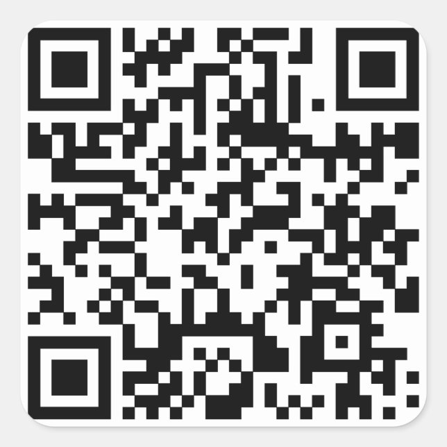 Kundenspezifischer QR-Code Quadratischer Aufkleber (Vorderseite)