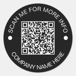 Kundenspezifischer QR-Code Rund schwarzes, wassers Runder Aufkleber
