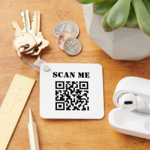 Kundenspezifischer QR-Code Schlüsselanhänger
