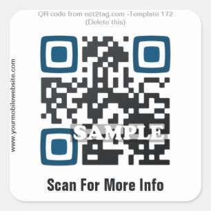 Kundenspezifischer QR Codeaufkleber (QR Quadratischer Aufkleber