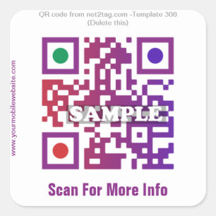 Kundenspezifischer QR Codeaufkleber (QR Quadratischer Aufkleber